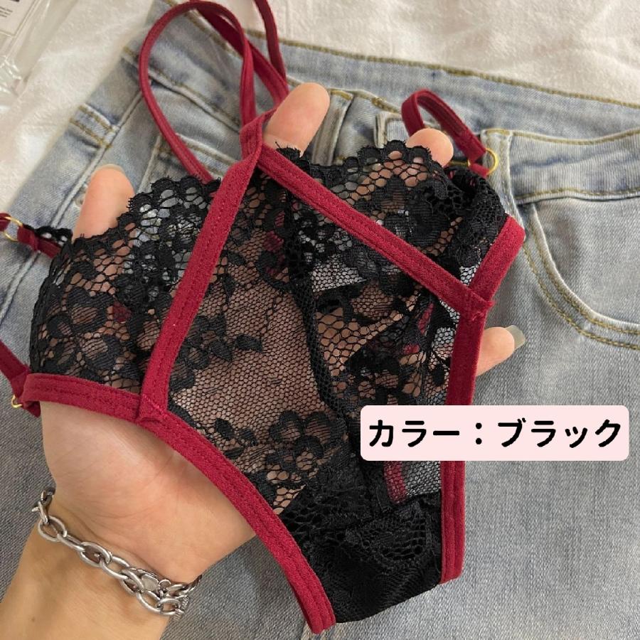 ヒップハンガーショーツ サイドストリング ショーツ レディース パンツ パンティ ランジェリー インナー 見せパン レース セクシー 透け感 | plusnao | 10