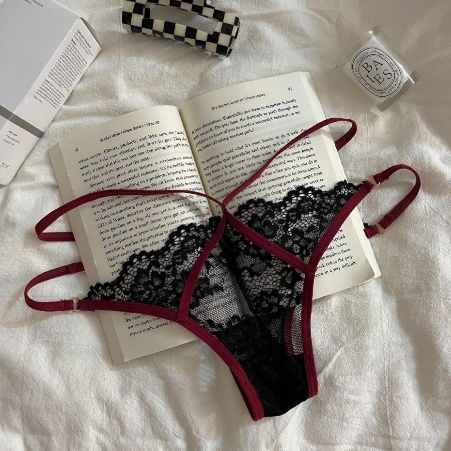 ヒップハンガーショーツ サイドストリング ショーツ レディース パンツ パンティ ランジェリー インナー 見せパン レース セクシー 透け感 | plusnao | 04