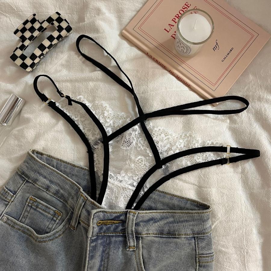 ヒップハンガーショーツ サイドストリング ショーツ レディース パンツ パンティ ランジェリー インナー 見せパン レース セクシー 透け感 | plusnao | 08