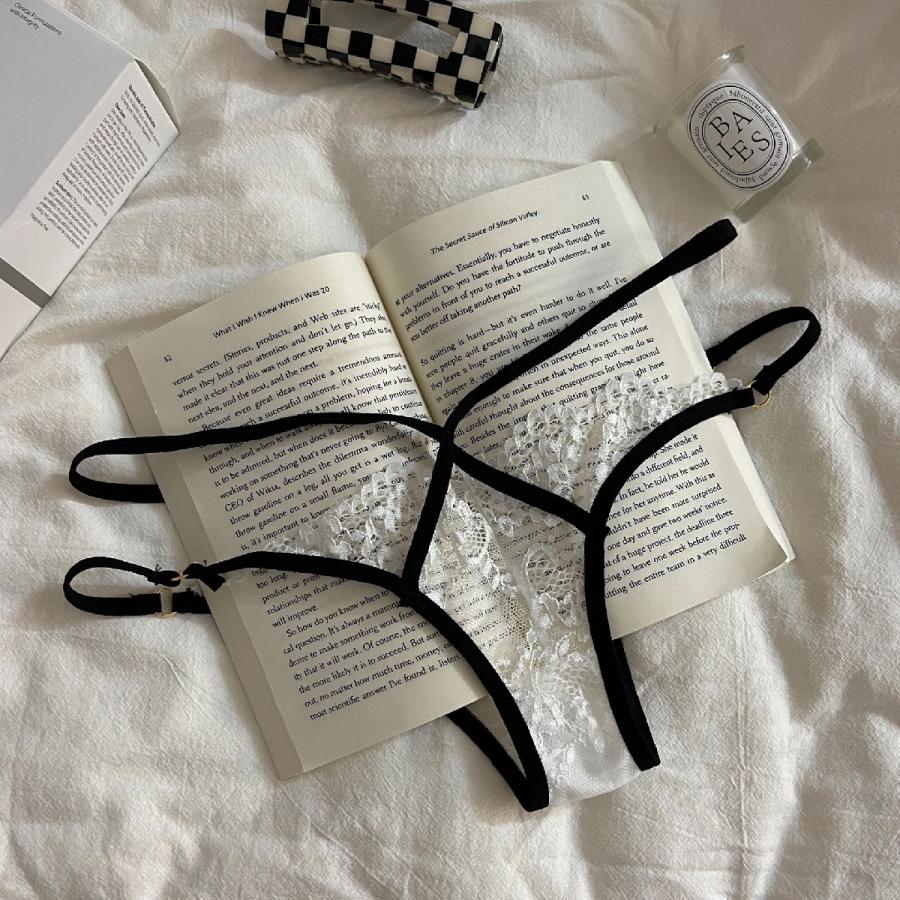 ヒップハンガーショーツ サイドストリング ショーツ レディース パンツ パンティ ランジェリー インナー 見せパン レース セクシー 透け感 | plusnao | 09