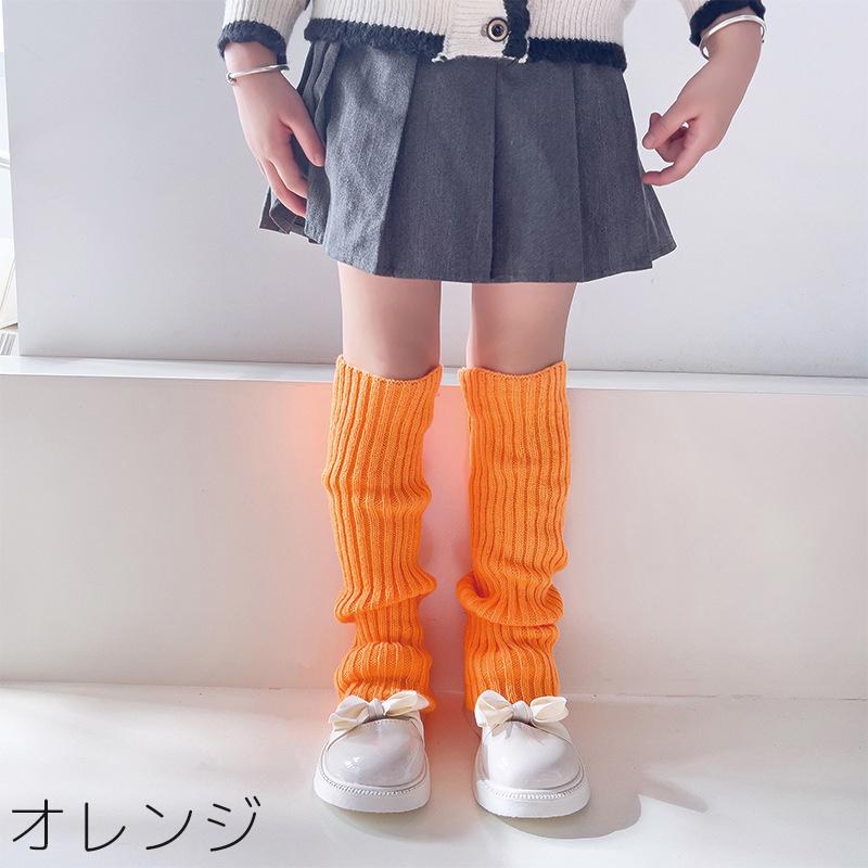 【新品未使用】シャルレ レディース ナイティ 長袖 オレンジ Lサイズ ソックス plusnao レッグウォーマー ルーズソックス 40cm キッズ 子供用