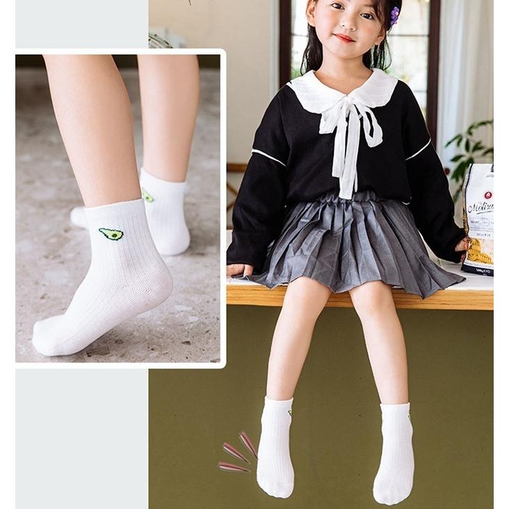 靴下 クルーソックス 5足セット 子供用 キッズ ベビー 男の子 女の子 くつ下 シンプル アボカド イラスト かわいい おしゃれ お出かけ 普段使い プラスナオ Paypayモール店 通販 Paypayモール