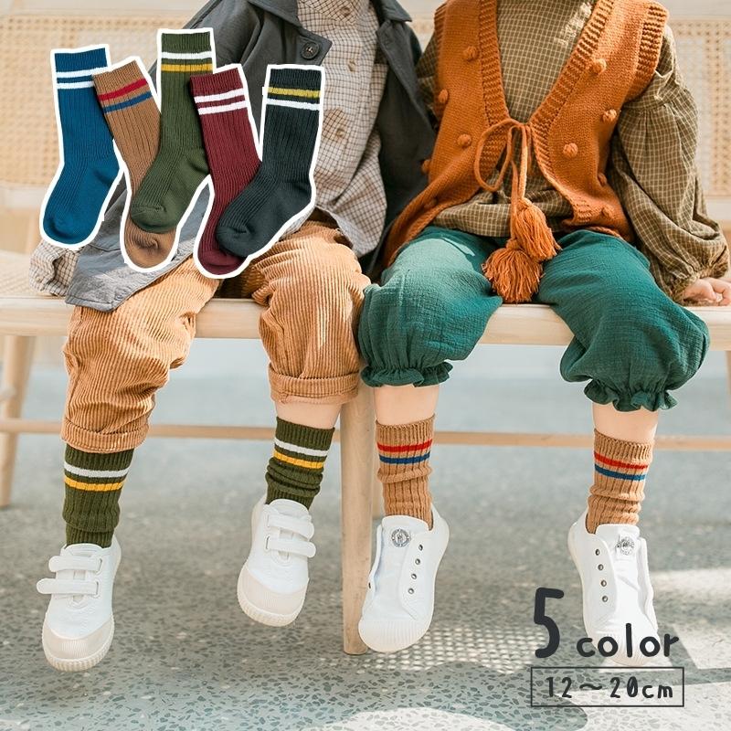 ハイソックス 靴下 ソックス キッズ 子供 ユニセックス 男の子 女の子 レッグウェア ライン スポーティ かわいい おしゃれ ファッション小物 プラスナオ Paypayモール店 通販 Paypayモール