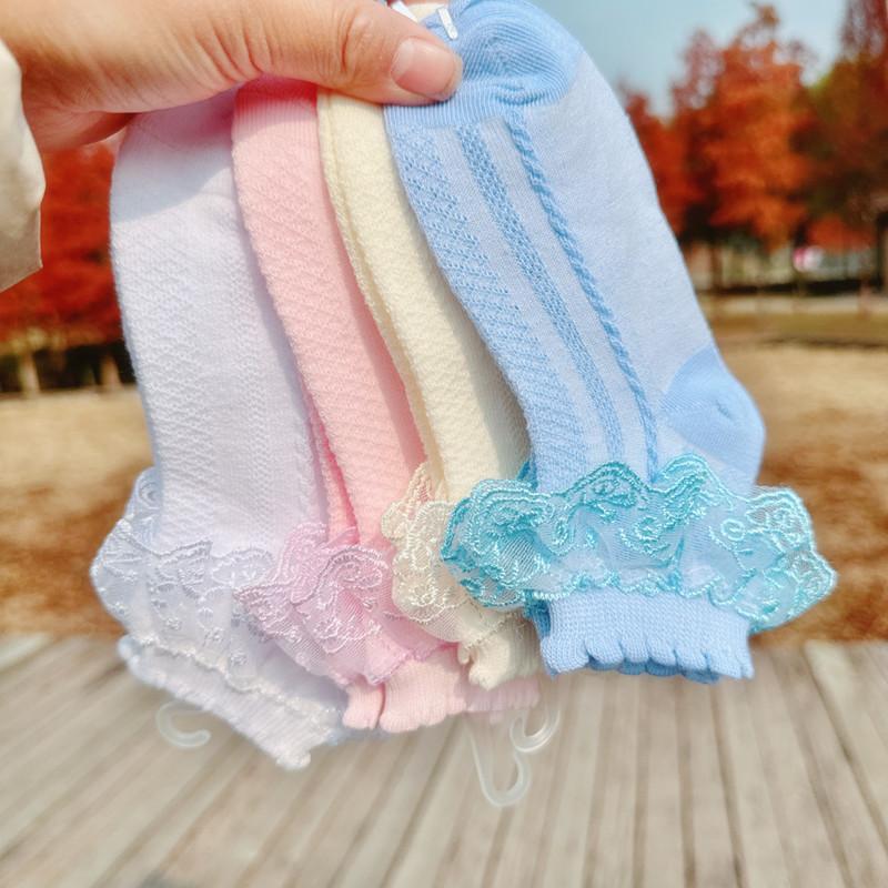 靴下 くつ下 ショートクルーソックス キッズ べビー 女の子 子供 花柄