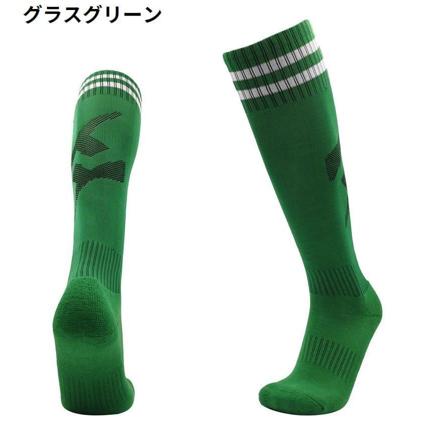 サッカーソックス ハイソックス 大人用 メンズ レディース 靴下 ストッキング ロング ニーハイ フットサル スポーツ 滑り止め | plusnao | 09