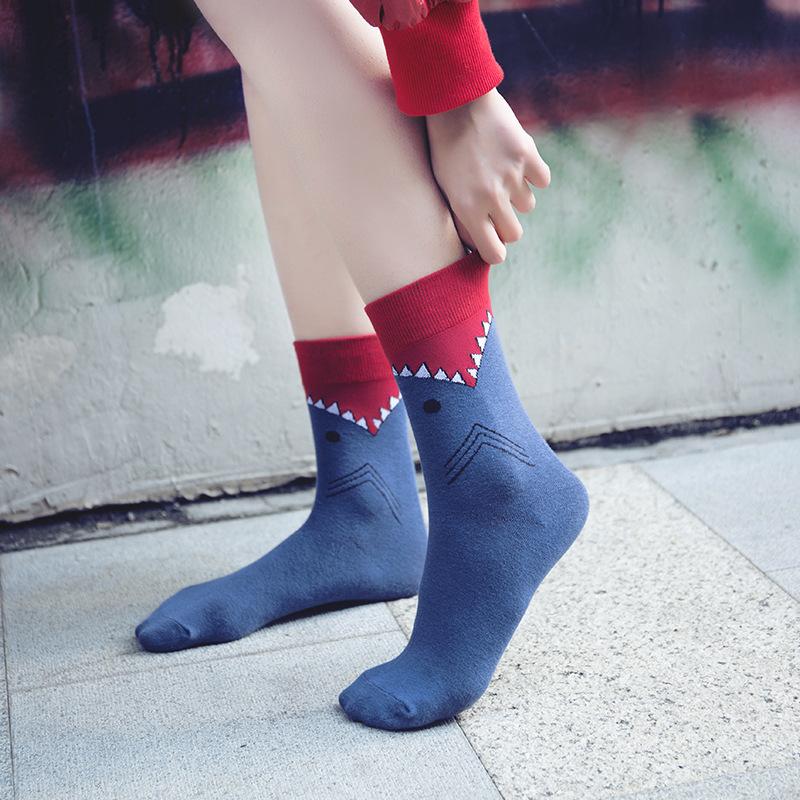 靴下 クルーソックス レディース 女性 ショート丈 鮫 サメ さめ カジュアル 中学生 高校生 かわいい おしゃれ 個性的 面白い 派手 インナー お プラスナオ Paypayモール店 通販 Paypayモール