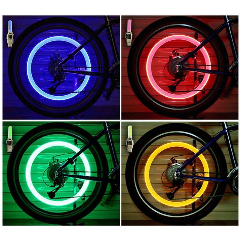 バルブライト LEDライト 同色2個セット 電池式 自転車用 バイク用