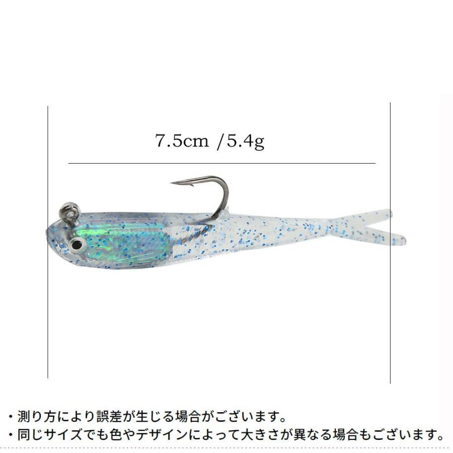 ソフトルアー 1セット 計10個 小魚ワーム ミノー 疑似餌 偽エサ 釣り具