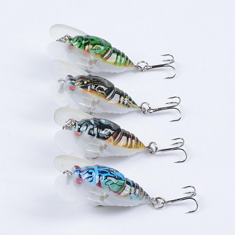 ハードルアー 蝉ルアー 釣り針付き 釣り具 疑似餌 偽餌 フック付き