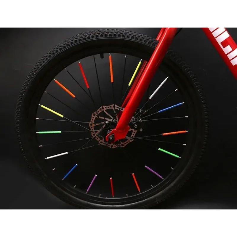 自転車 スポークリフレクター 12本セット ホイールリフレクター 反射板