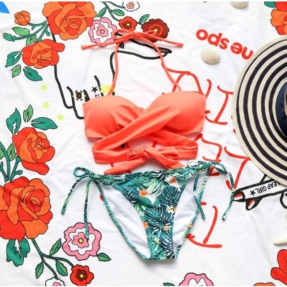 水着 ビキニ 上下セット セットアップ 2点セット クロスデザイン