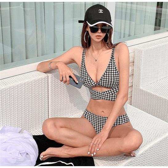 最終値下げ ビキニ Y2K クロス 平成 ギャル 総柄ビキニ スイムウェア ビキニ 水着 上下セット レディース 女性 スイムウェア クロス フリル