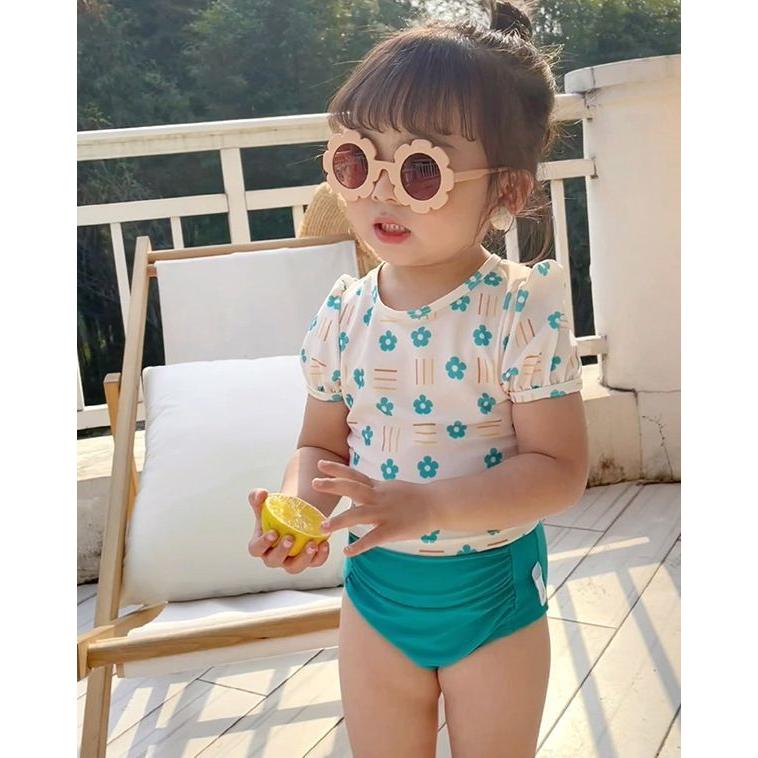 水着 3点セット キッズ ベビー 子ども 女の子 スイムウェア 上下セット  