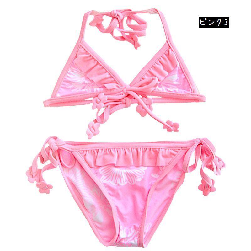 水着 スイムウェア セパレート キッズ 女の子 ビキニ セット 紐