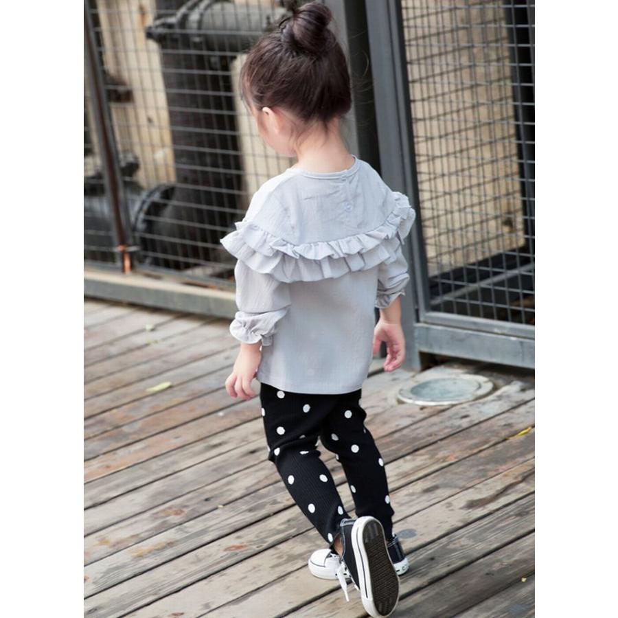 専用 paloma wool ポルカドット カプリレギンス お揃い】ポルカドットミモレ丈スカート(110~150cm)(110cm ブラック系