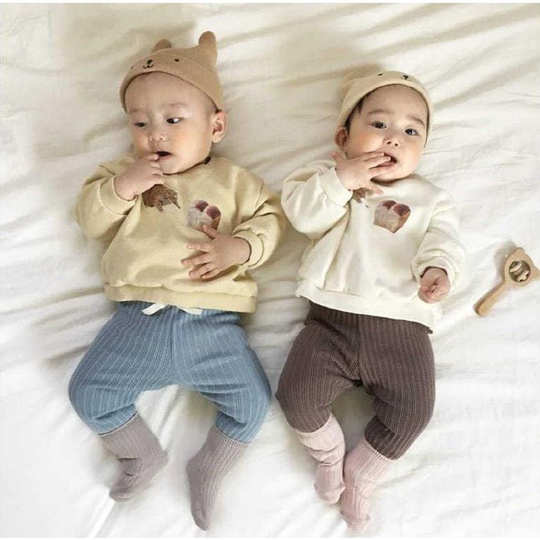 リブレギンス 子供服 ベビー 赤ちゃん 女の子 男の子 シンプル 無地 リボン ロングパンツ スパッツ レギパン レギンスパンツ 長ズボン ボトムス|plusnao|03