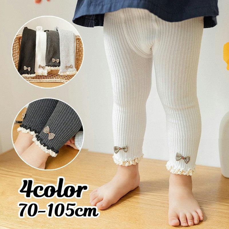 familiar リボンスパッツ　9分丈 plusnao レギンス 子供服 ベビー キッズ 女の子 スパッツ 9分丈