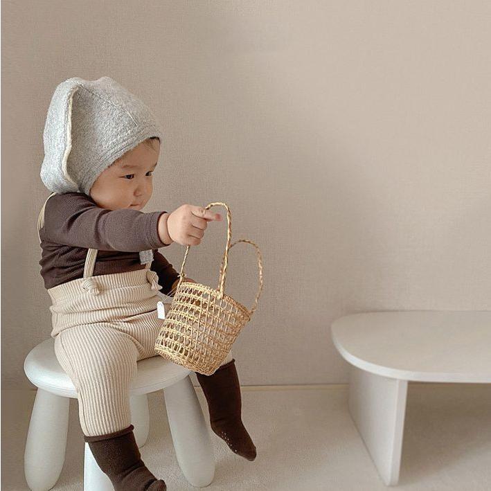 plusnao（プラスナオ） リブレギンス 子供服 ベビー 赤ちゃん 無地