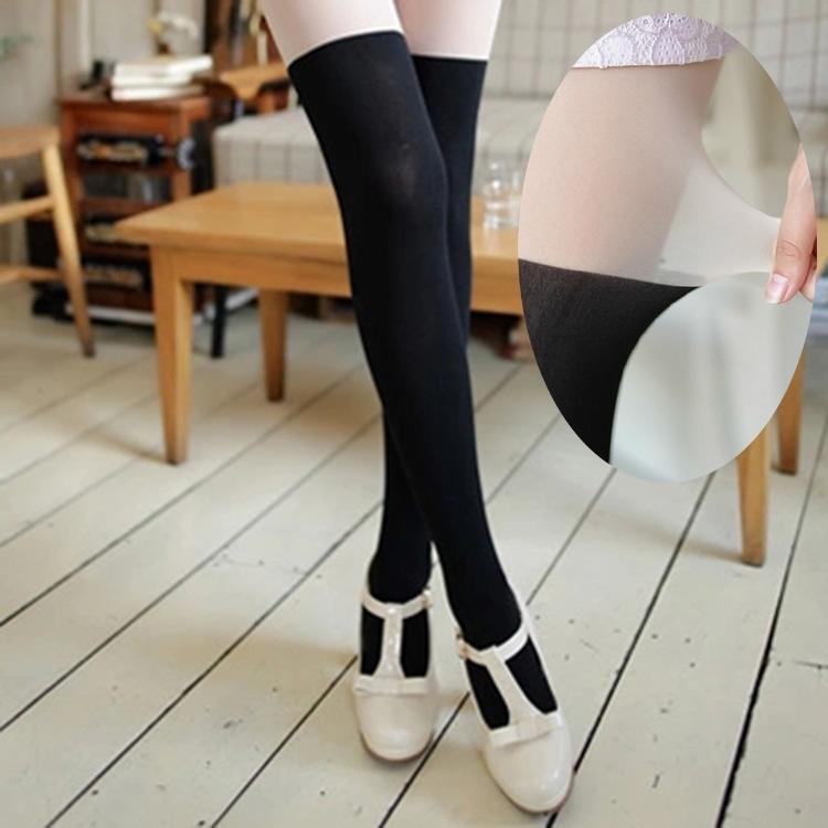 ストッキング パンティストッキング パンスト ニーハイソックス風 レディース 学生 ガールズ おしゃれ キュート インナー 無地 シンプル プラスナオ Paypayモール店 通販 Paypayモール