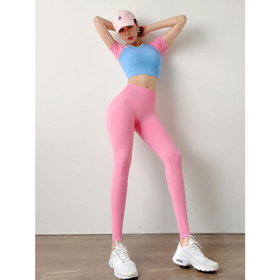 ヨガパンツ フィットネスパンツ レギンス スパッツ レディース 9分丈