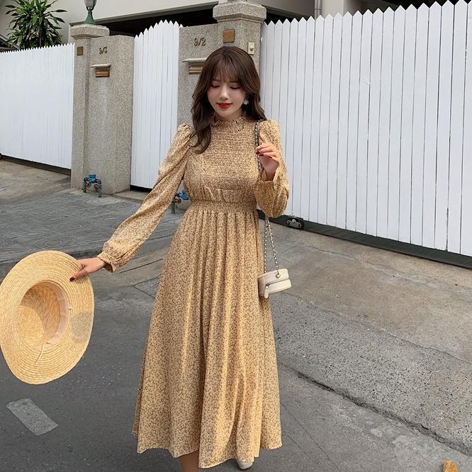 plusnao ワンピース Aライン ロング丈 レディース 女性 長袖