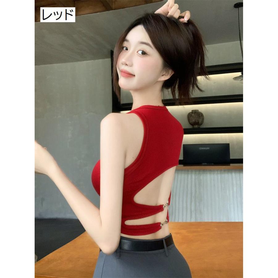 大人気❤️夏にぴったりトップス ボタンが個性的 お出かけ女子会デート用 plusnao タンクトップ カップ付き レディース 女性用 トップス