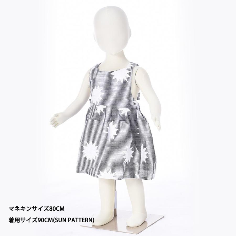 ワンピース ノースリーブ 星柄 月柄 太陽柄 バックリボン 子供 キッズ ジュニア 女の子 女児 かわいい 90cm 100cm 110cm 1c プラスナオ Paypayモール店 通販 Paypayモール