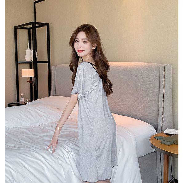 タイムセール ルームウェア 部屋着 Tシャツワンピース レディース ゆったり Aライン 半袖 袖口レース 膝丈 パジャマ 寝巻き ナイトウェア 寝間着 ナイトガウン Whitesforracialequity Org