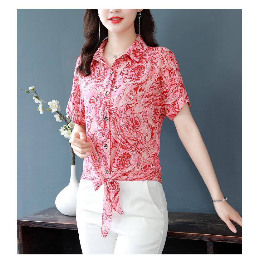 ずっと気になってた 123 Seasone ブラウス カットソー 総柄 リボン