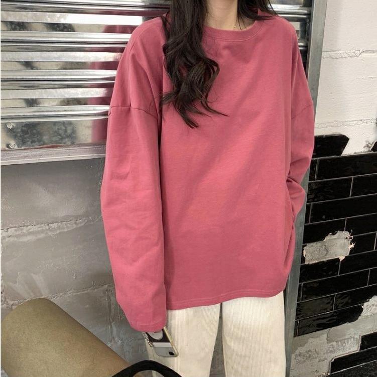 plusnao チュニック 長袖 ロングTシャツ カットソー オーバー