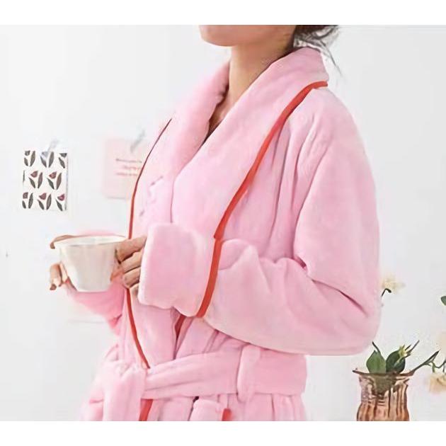 plusnao（プラスナオ） バスローブ ナイトガウン 部屋着 長袖 ロング