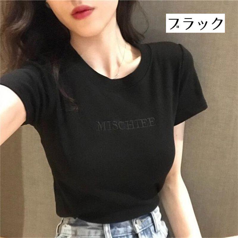 plusnao（プラスナオ） 半袖Tシャツ レディース トップス ロゴ 刺繍