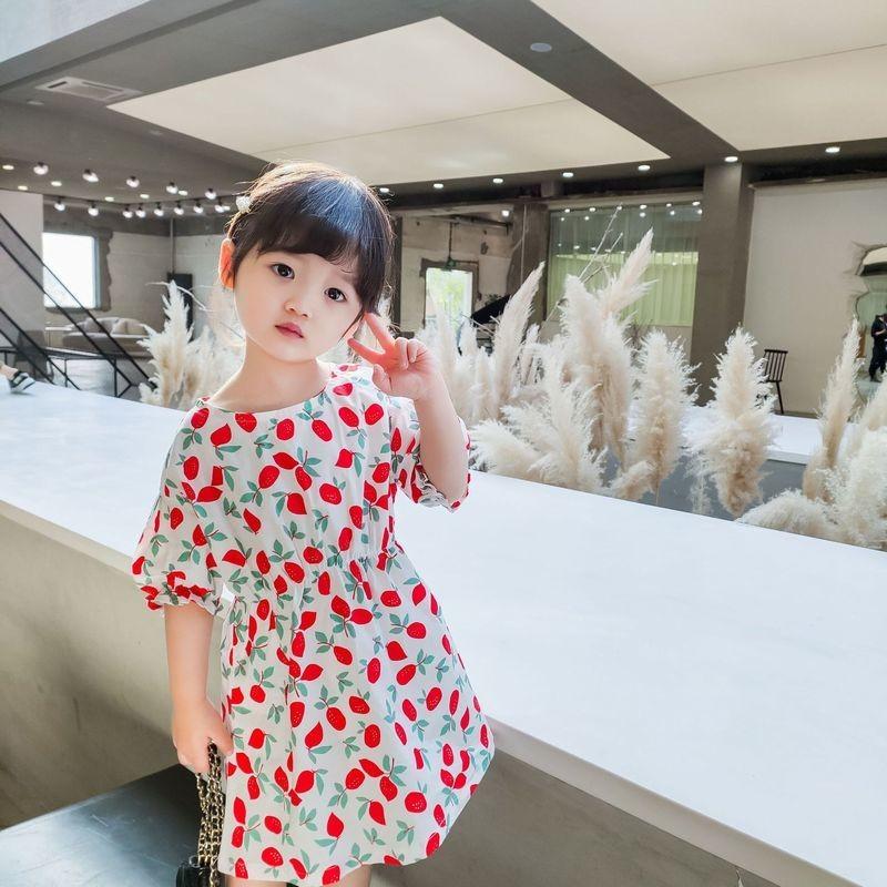 ワンピース キッズ ベビー 子供服 こども服 半袖 バルーンスリーブ 花柄 ラウンドネック プルオーバー おしゃれ 可愛い かわいい 女の子 女児 8 プラスナオ Paypayモール店 通販 Paypayモール