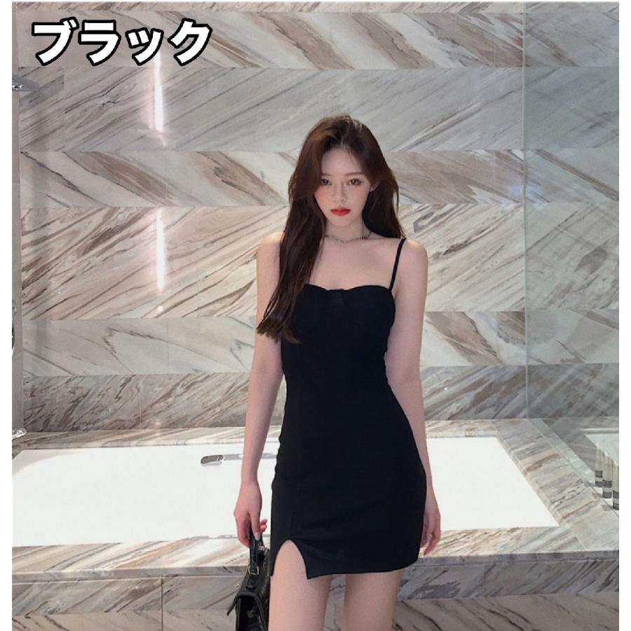ワンピース レディース 女性 ミニ丈 タイト キャミワンピ ノースリーブ