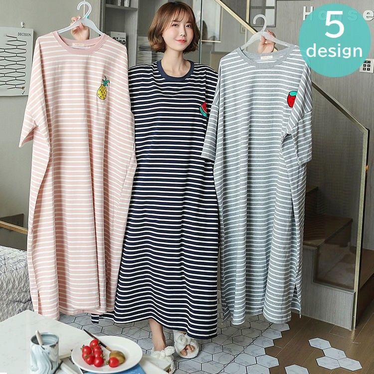 plusnao ルームウェア ワンピース Tシャツワンピース レディース 女性  