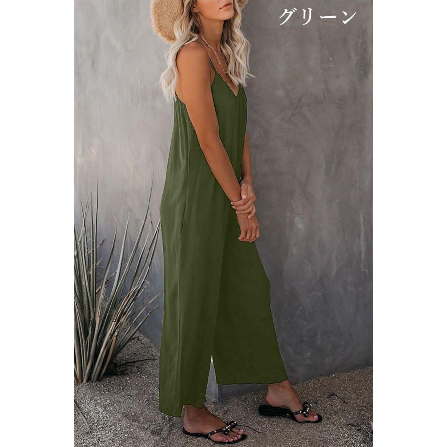 オールインワン ノースリーブ レディース ワイドパンツ 大きいサイズ