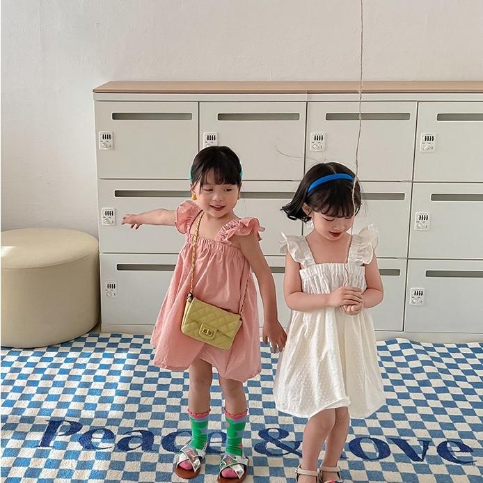 ワンピース Aライン キッズ ベビー 子供 女の子 ノースリーブ 袖なし