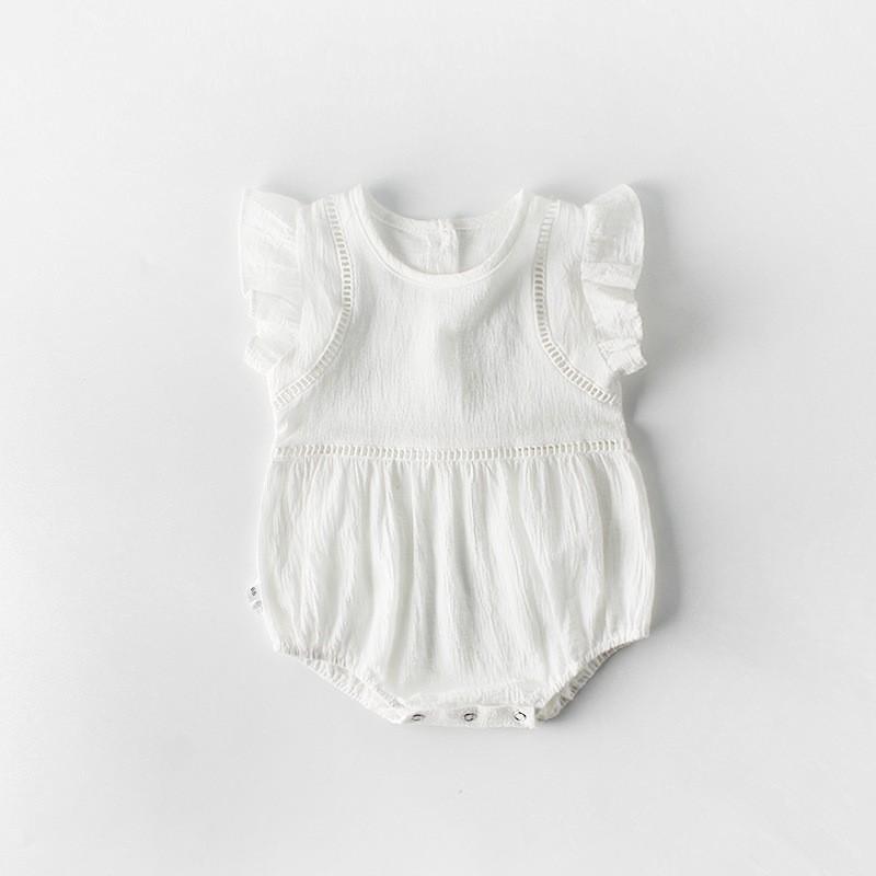 ロンパース カバーオール 帽子付き ベビー 赤ちゃん 子供用 乳児 新生児 キャミソール風 ノースリーブ 股下ボタン フリル かわいい 外出 部屋着 プラスナオ Paypayモール店 通販 Paypayモール
