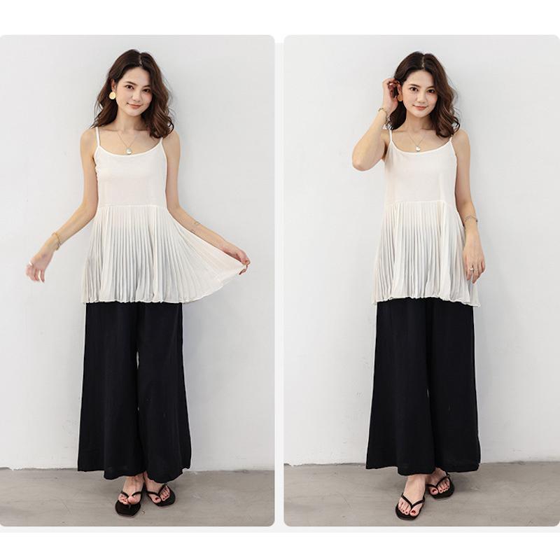 プリーツプリーズ！ノースリーブプリーツチュニック 黒と白❣️ PLEATS PLEASE ISSEY MIYAKE - プリーツプリーズMELLOW PLEATS
