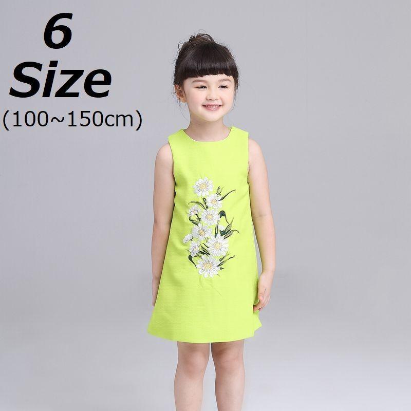 ワンピース ノースリーブ ショート丈 膝上丈 花柄 フラワー 背中ファスナー 子供服 女の子 ガール キッズ かわいい 可愛い おしゃれ カジュアル プラスナオ Paypayモール店 通販 Paypayモール