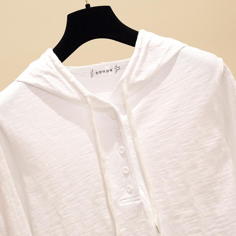 カットソー 長袖 フード付き レディース 婦人服 トップス 無地 単色 