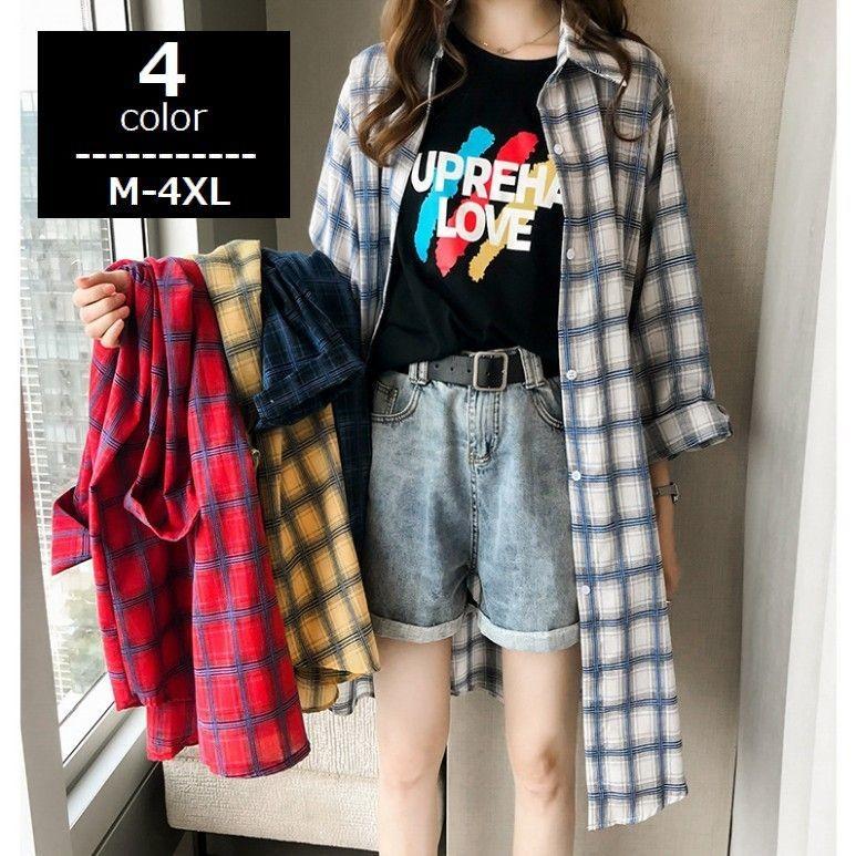 長袖チェックシャツ ロングチェックシャツ ワンピース ブリットチェック シャツ レディース トップス チェック柄 ネルシャツ フランネルシャツ ギンガ Top プラスナオyahoo 店 通販 Yahoo ショッピング