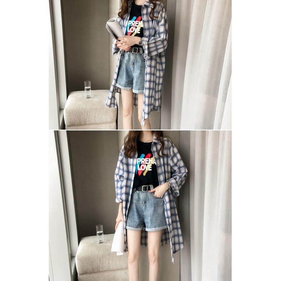 長袖チェックシャツ ロングチェックシャツ ワンピース ブリットチェック シャツ レディース トップス チェック柄 ネルシャツ フランネルシャツ ギンガ プラスナオ Paypayモール店 通販 Paypayモール