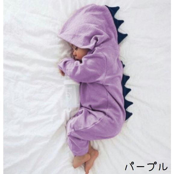 ロンパース カバーオール つなぎ ベビー 赤ちゃん キッズ 子供 恐竜