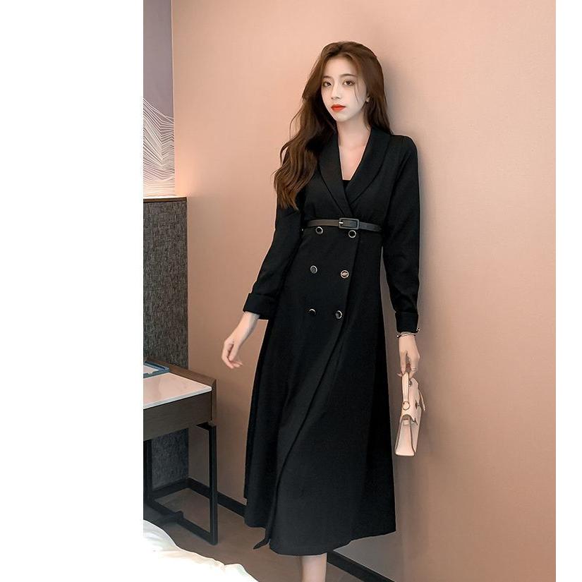 美品◆マレーラ　スポーツ　カシュクール　ロング丈ワンピース　長袖　ウエストベルト 美品◇マレーラ スポーツ カシュクール ロング丈ワンピース 長袖