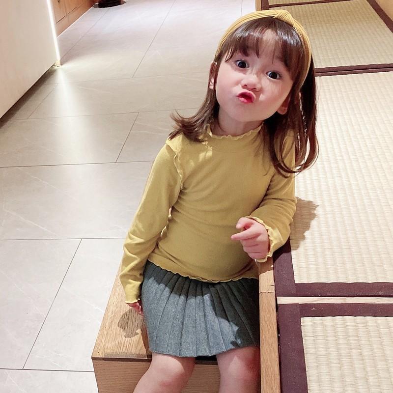 セーター リブニット 長袖 キッズ ベビー 女の子 トップス 子供服 フリル フラウンス ペタルネック ダブルスリーブ イエロー グレー ブラック ブ プラスナオ Paypayモール店 通販 Paypayモール