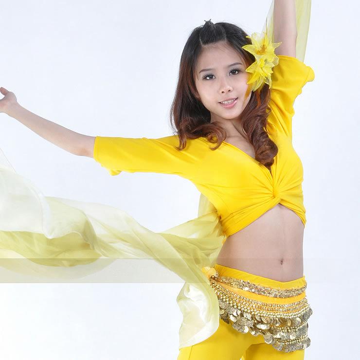 plusnao ベリーダンス衣装 トップス レディース 女性用 7分袖 V