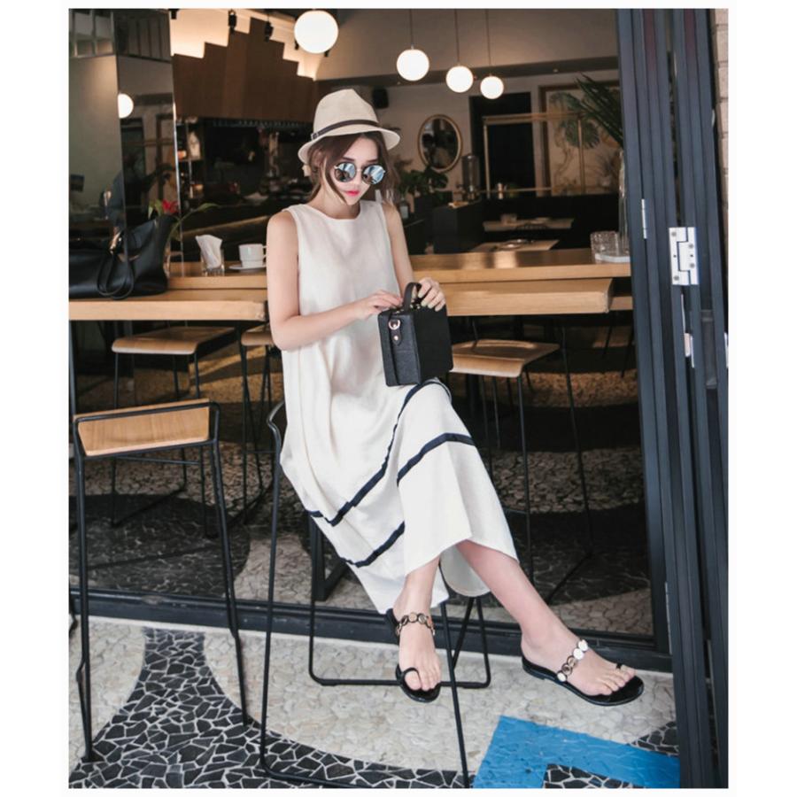 ワンピース ロング マキシ丈 ノースリーブ モノクロ シンプル おしゃれ かわいい おでかけ セクシー 大人っぽい デート レディース 女性 夏 プラスナオ Paypayモール店 通販 Paypayモール