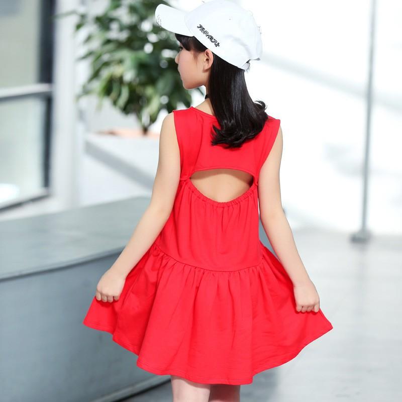 ミニワンピース フレアワンピース ノースリーブワンピース 子供服 女の子 女児 小学生 キッズ Kids ジュニア ナンバーロゴプリント 背中スリット Top プラスナオyahoo 店 通販 Yahoo ショッピング