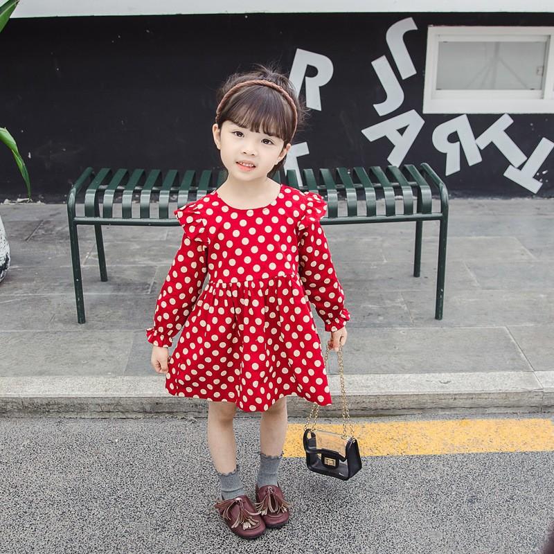 ワンピース キッズ 女の子 クルーネック 長袖 フレア ドット リボン フリル ジップアップ かわいい おしゃれ 子供服 プラスナオ Paypayモール店 通販 Paypayモール
